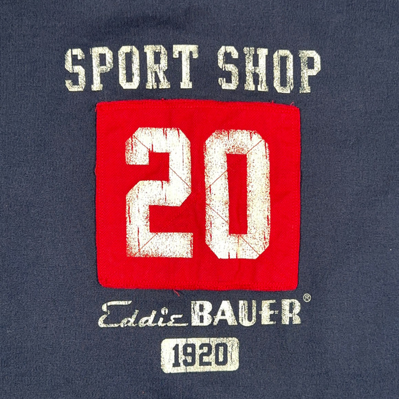 Eddie Bauer Polo Shirt Adult LARGE TALL Blue Rugby Sport Shop Big Logo Preppy - Picture 8 of 11
